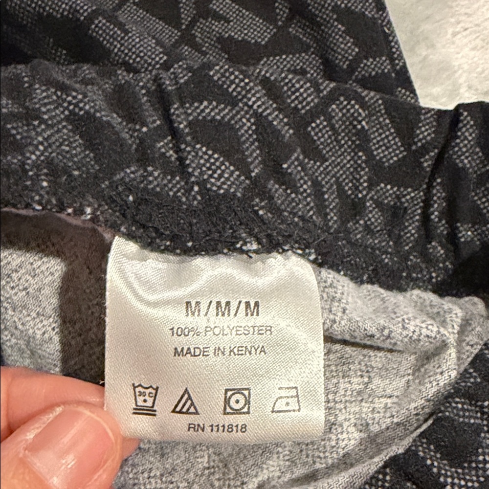 Black Patterned Pants - Picture 2 of 3